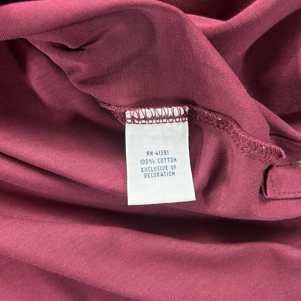 Polo Ralph Lauren Large Pima Soft Touch Polo Shirt Maroon Long Sleeve Collared
